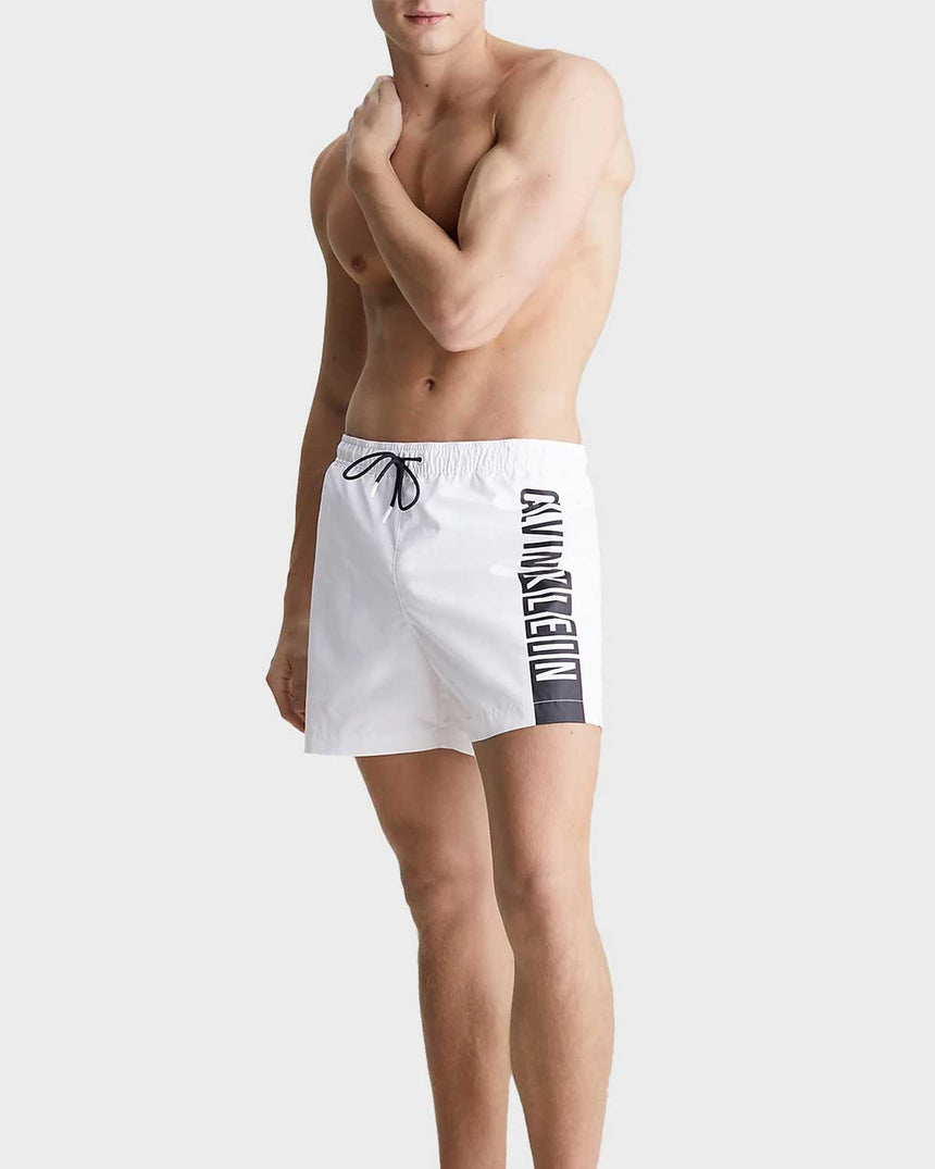 Calvin Klein Drawstring Graphic Deniz Şortu White