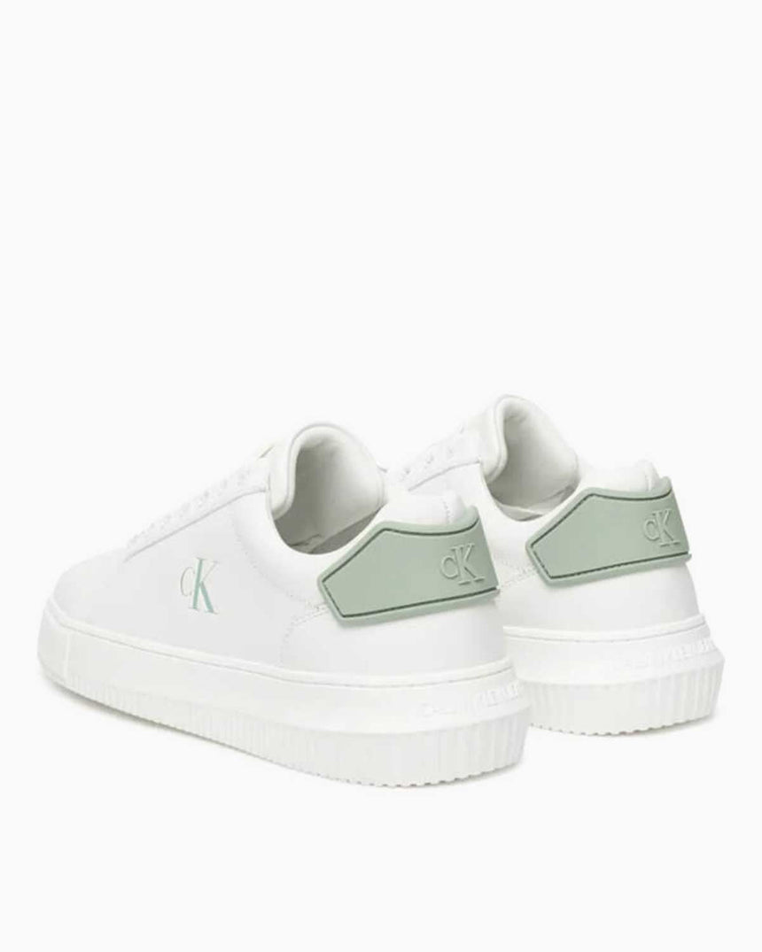 Calvin Klein Malmo Yama Detaylı Topuk Erkek Sneaker Bright White/Silt Green