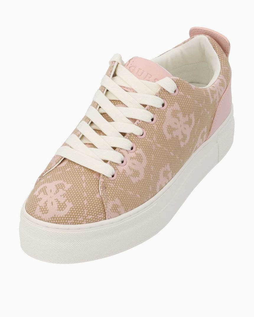 Guess Monogram Desenli Sneakers Beige