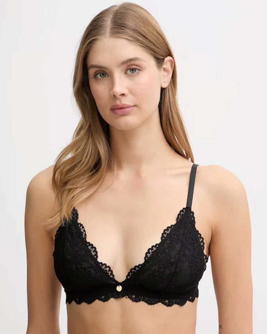 Guess Millie Üçgen ve Tanga Kadın Iç Çamaşır Seti Jet Black A996