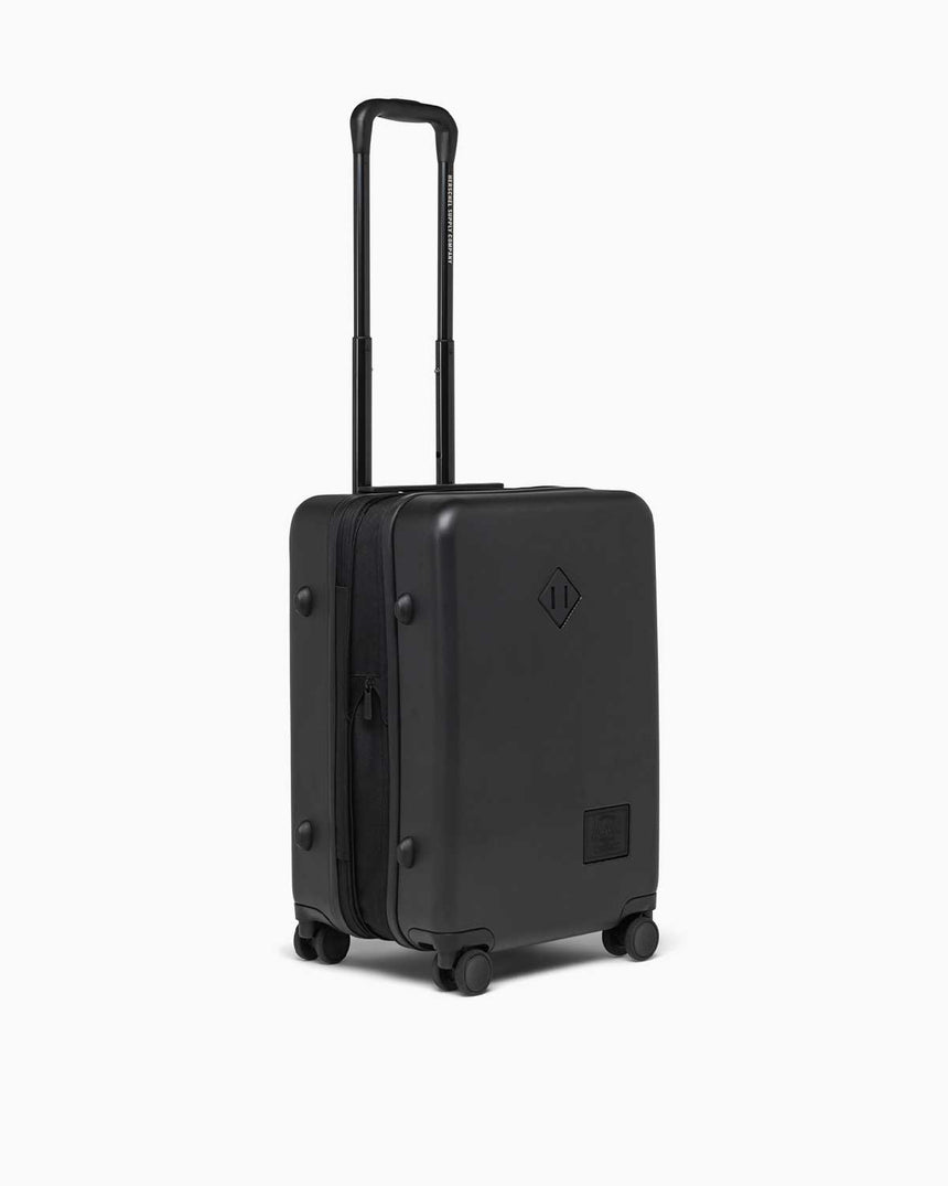 Herschel Heritage Large Sert Kabuklu Genişletilebilir Kabin Boy Valiz Black
