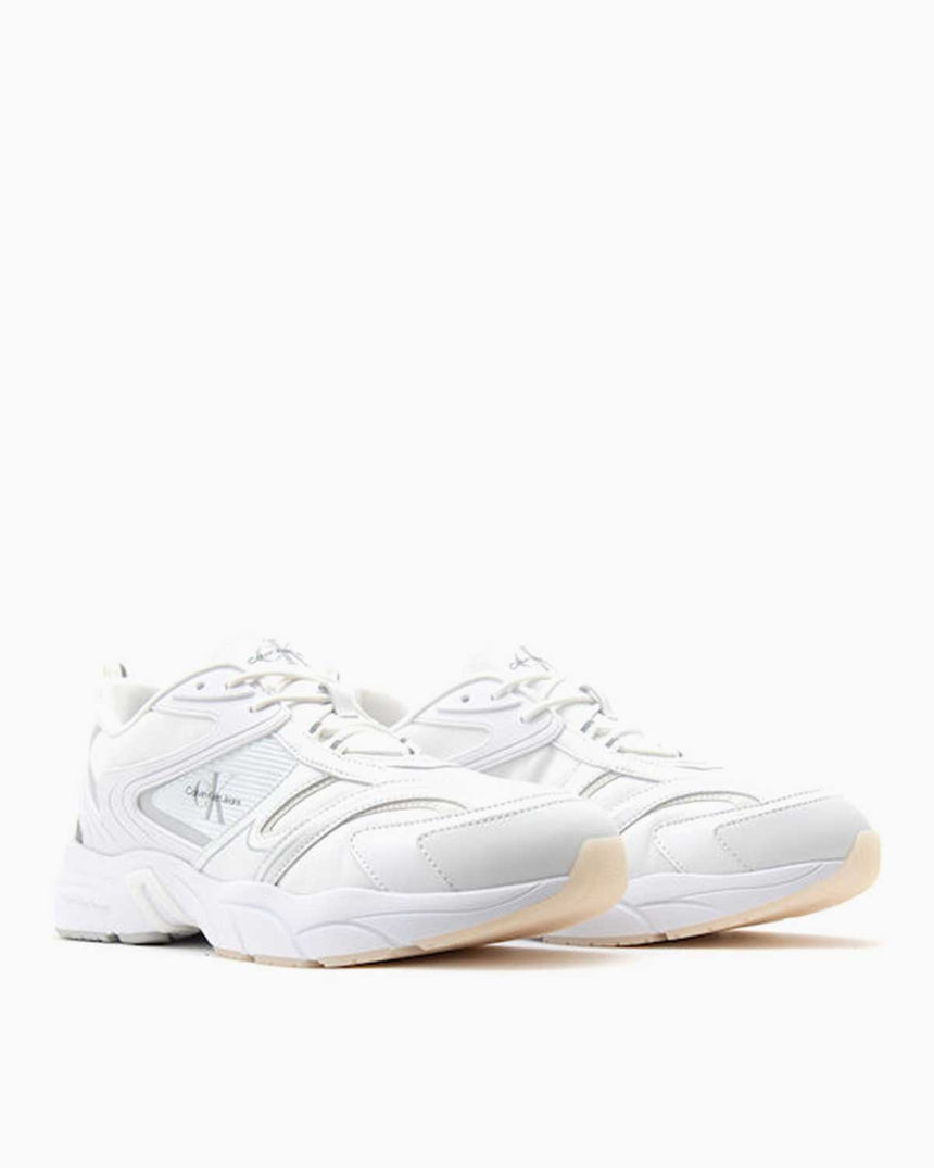 Calvin Klein Tennis Lace Up Logolu Sneakers Triple White