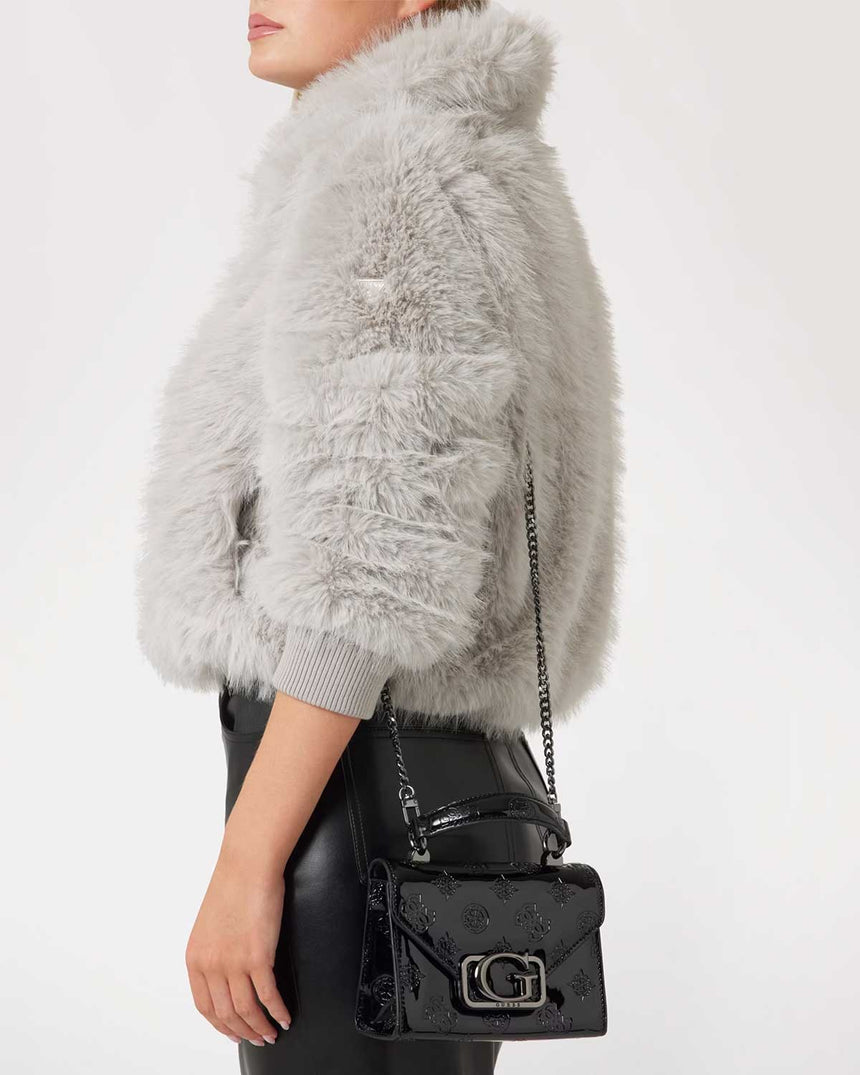 Guess Zalina Mini Speedy El Çantası Black Logo