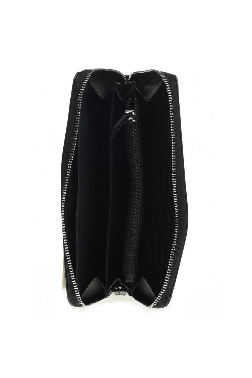 Calvin Klein Mono Ziparound Wallet Lg Kadın Cüzdanı Black Mono