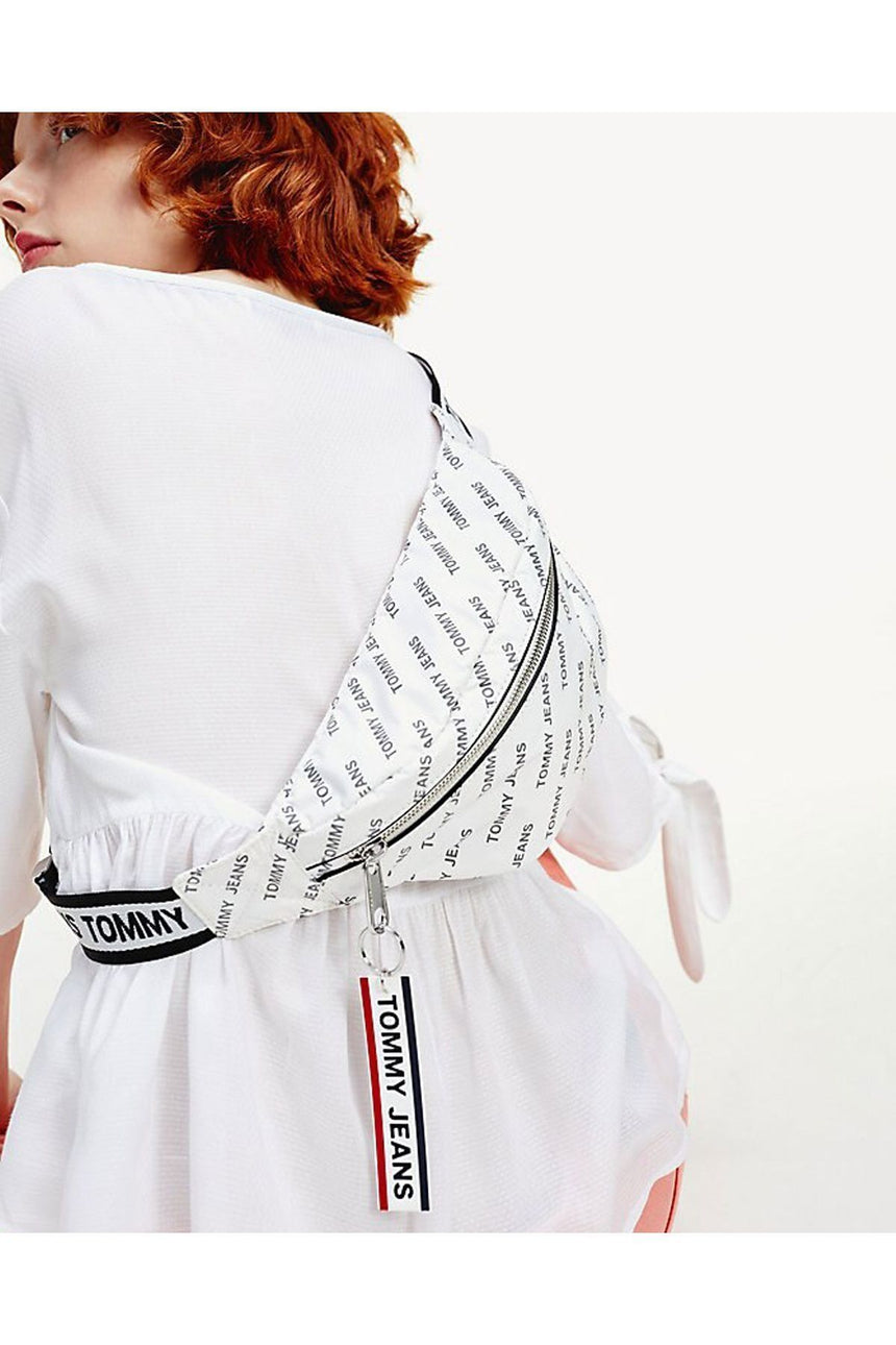 Tommy Hilfiger Tjw Logo Tape Bumbag Refl Kadın Bel Çantası White Reflective