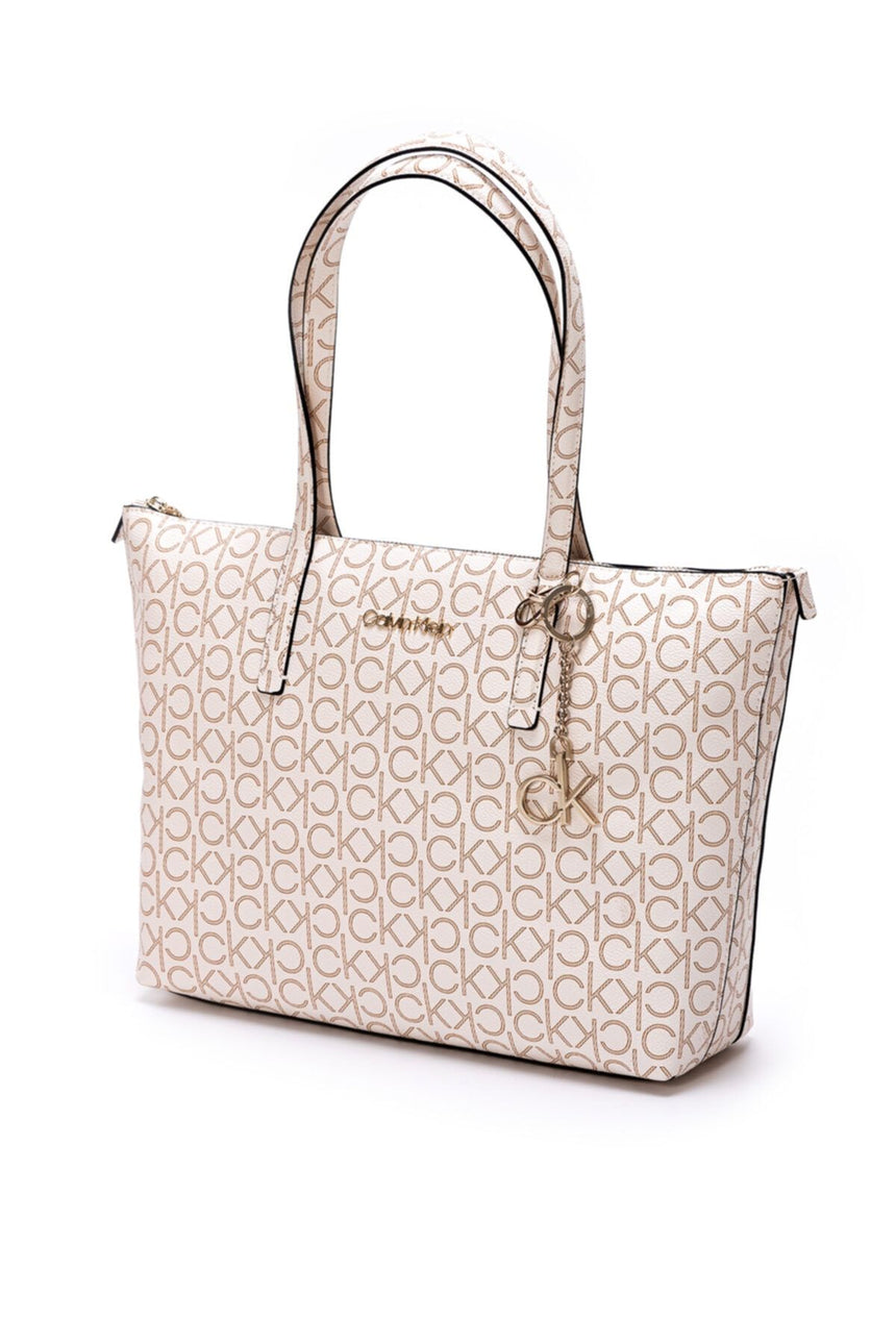 Calvin Klein Mono Cabas Kadın Omuz Çantası Birch Mono