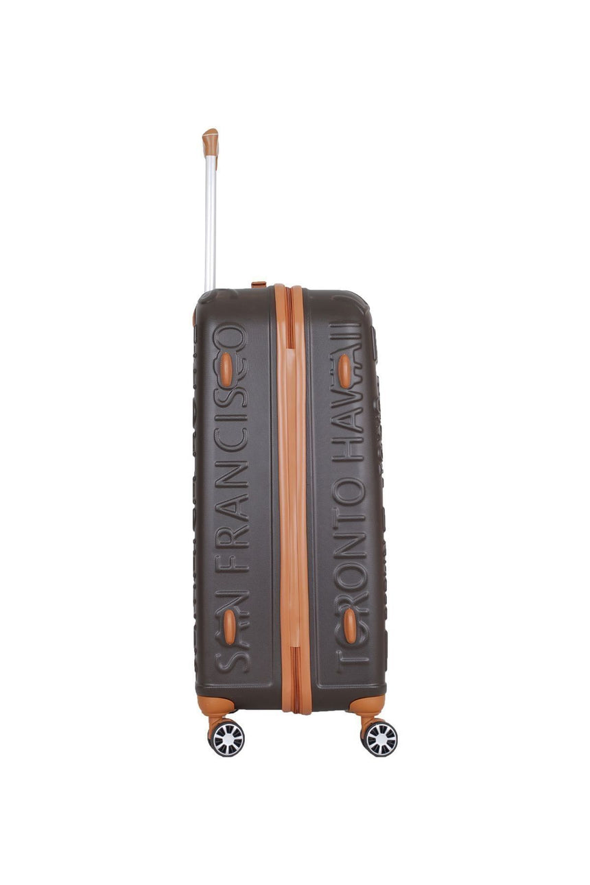 ÇÇS City Name Büyük Boy Valiz Kahve