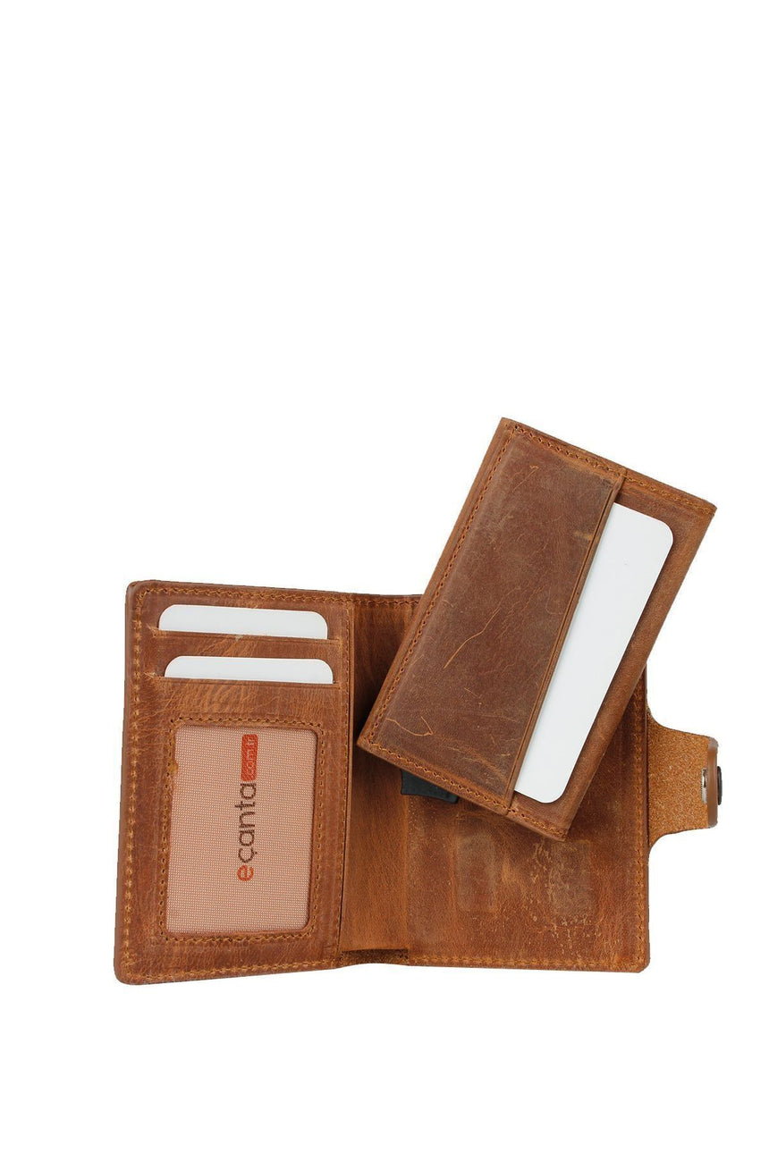 Grande Çıt Çıtlı Erkek El Portföyü Crazy Taba