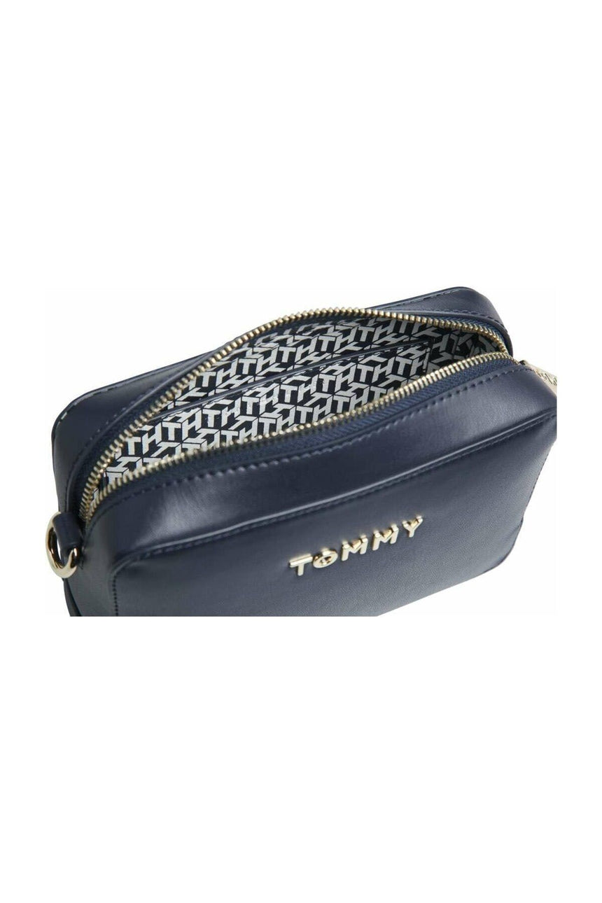 Tommy Hilfiger Iconic Tommy Camera Bag Çapraz Askılı Kadın Çantası Sky Captain