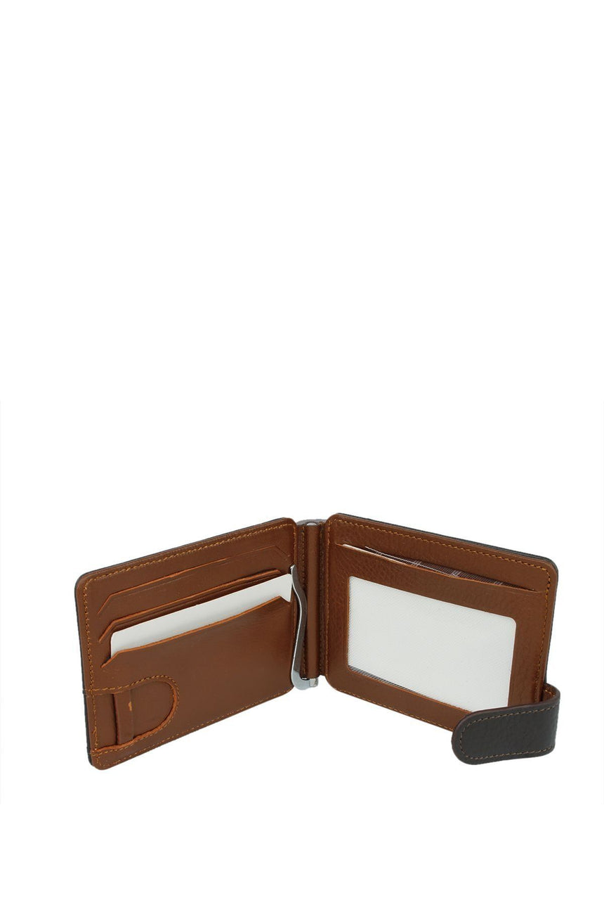 Grande Banknot Tutucu Mini El Portföyü Kahve - Taba