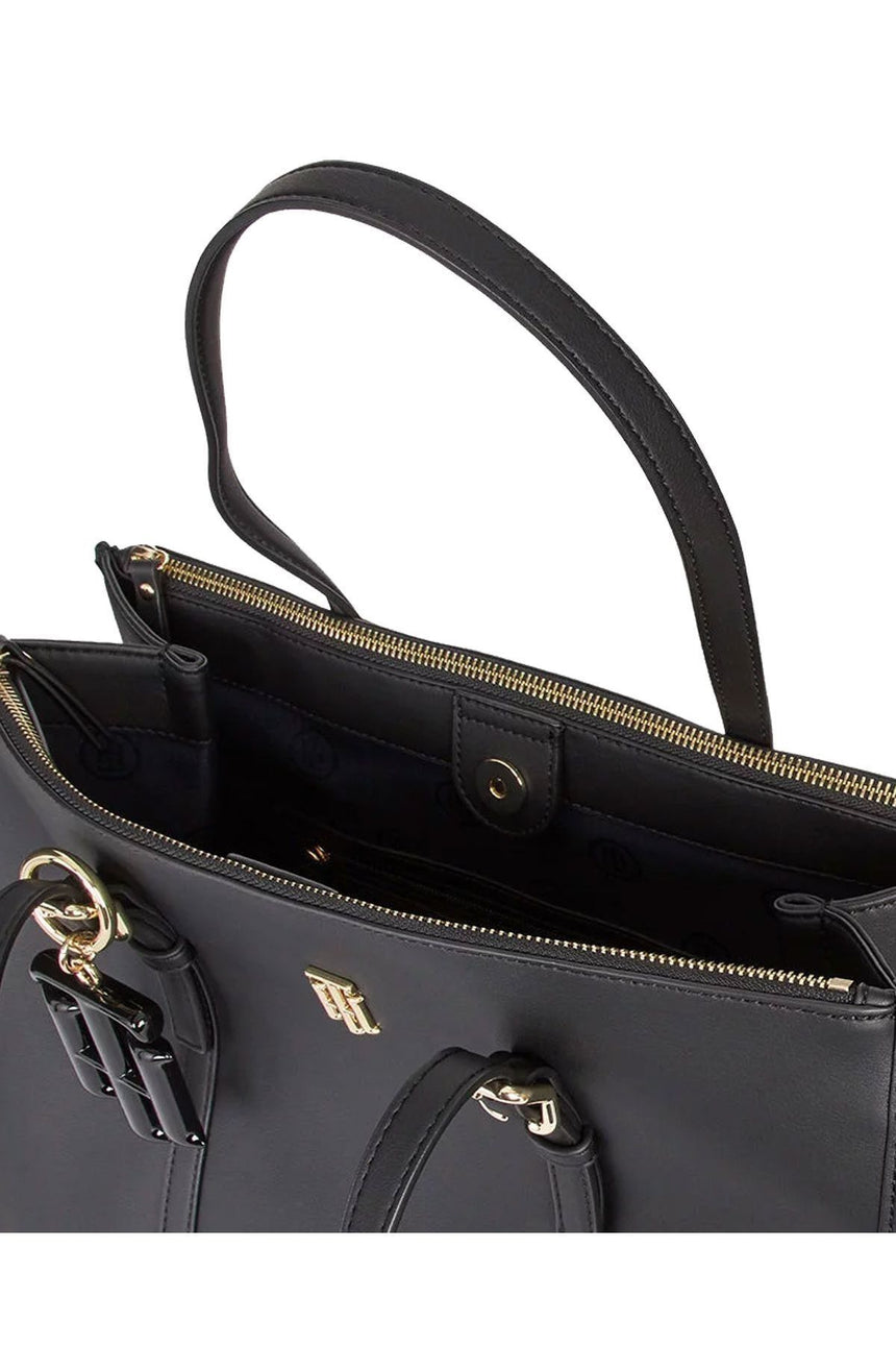 Tommy Hlifiger Th Chic Satchel Kadın El Çantası Black