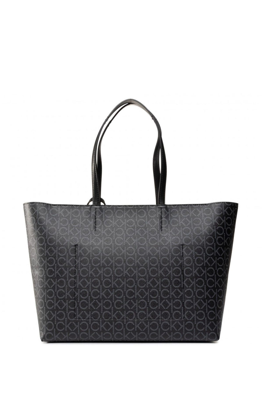 Calvin Klein Mono Shopper Md Kadın Kol Çantası Black Mono
