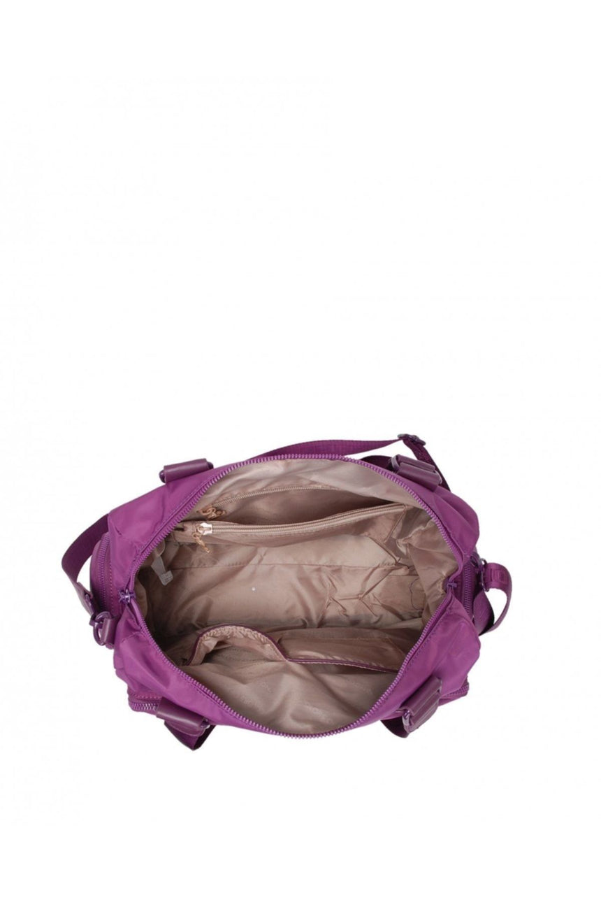 Benetton Çok Gözlü Kadın El Çantası Mürdüm