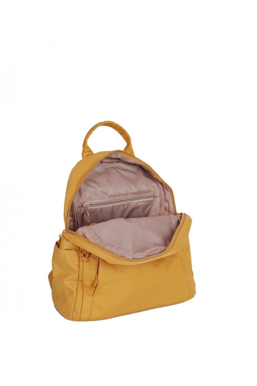 Benetton Çok Bölmeli Kadın Sırt Çantası Hardal