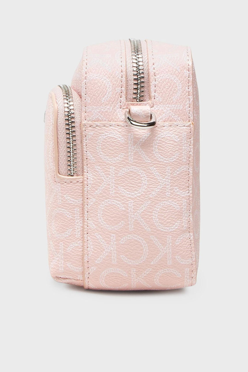 Calvin Klein Ck Must Camera Bag W/Pkt Lg Mono Kadın Çapraz Çanta Spring Rose Mono