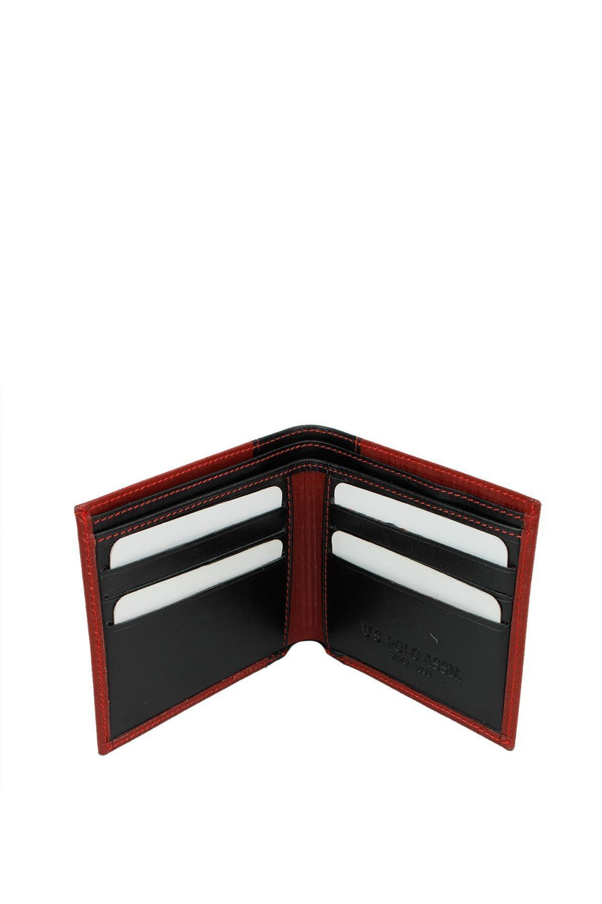 U.s Polo Assn. Sıkıştırılmış Cepli Erkek Cüzdanı Bordo