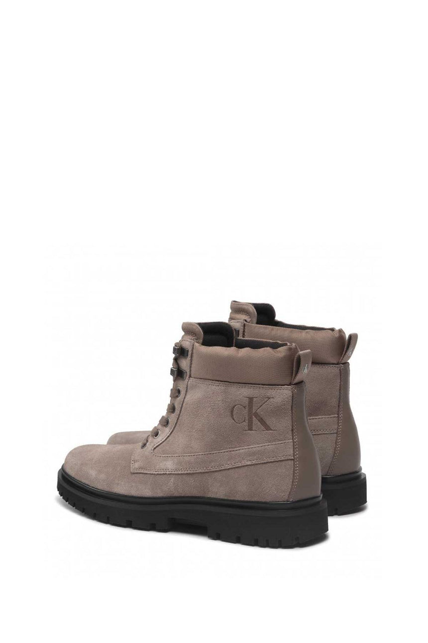 Calvin Klein Lug Mid Lace-Up Boot Beige