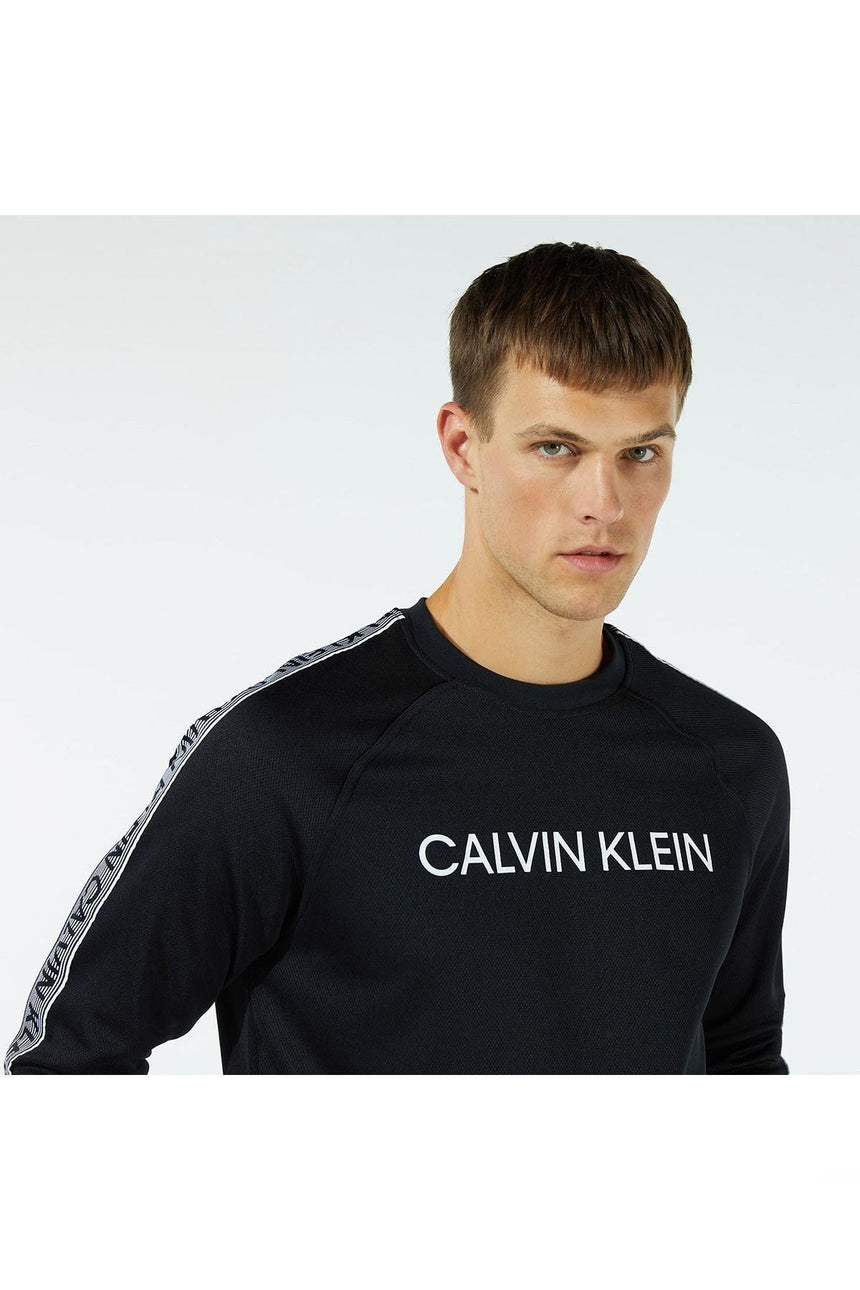 Calvin Klein PW - Pullover Erkek Sweatshirt Barbados Cherry/ Ck Black