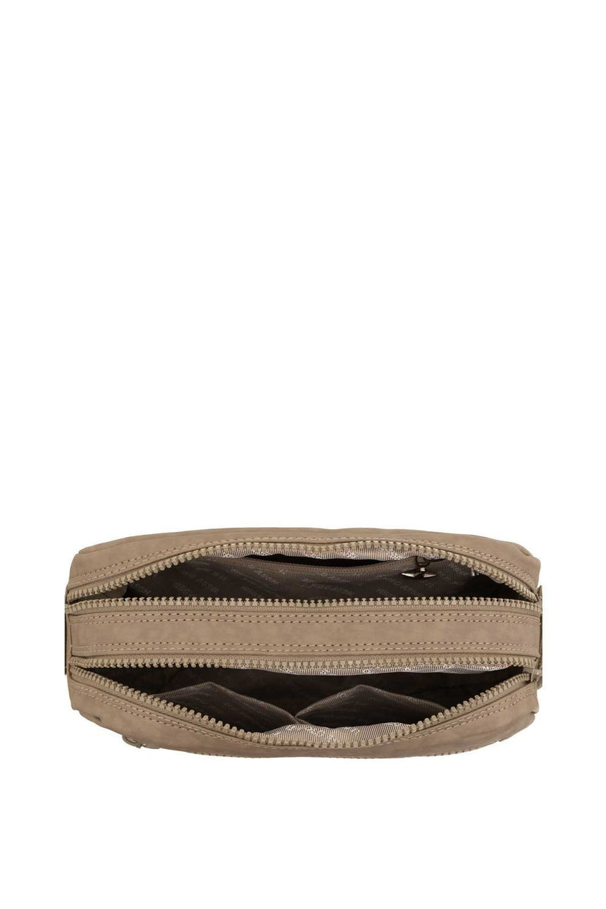 U.s Polo Assn Fermuarlı Ön Cepli Çapraz Askılı Kadın Çantası Açık Vizon