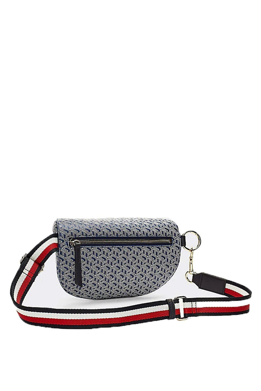 Tommy Hilfiger Iconic Tommy Bumbag Monogram Kadın Bel Çantası Blue Ink