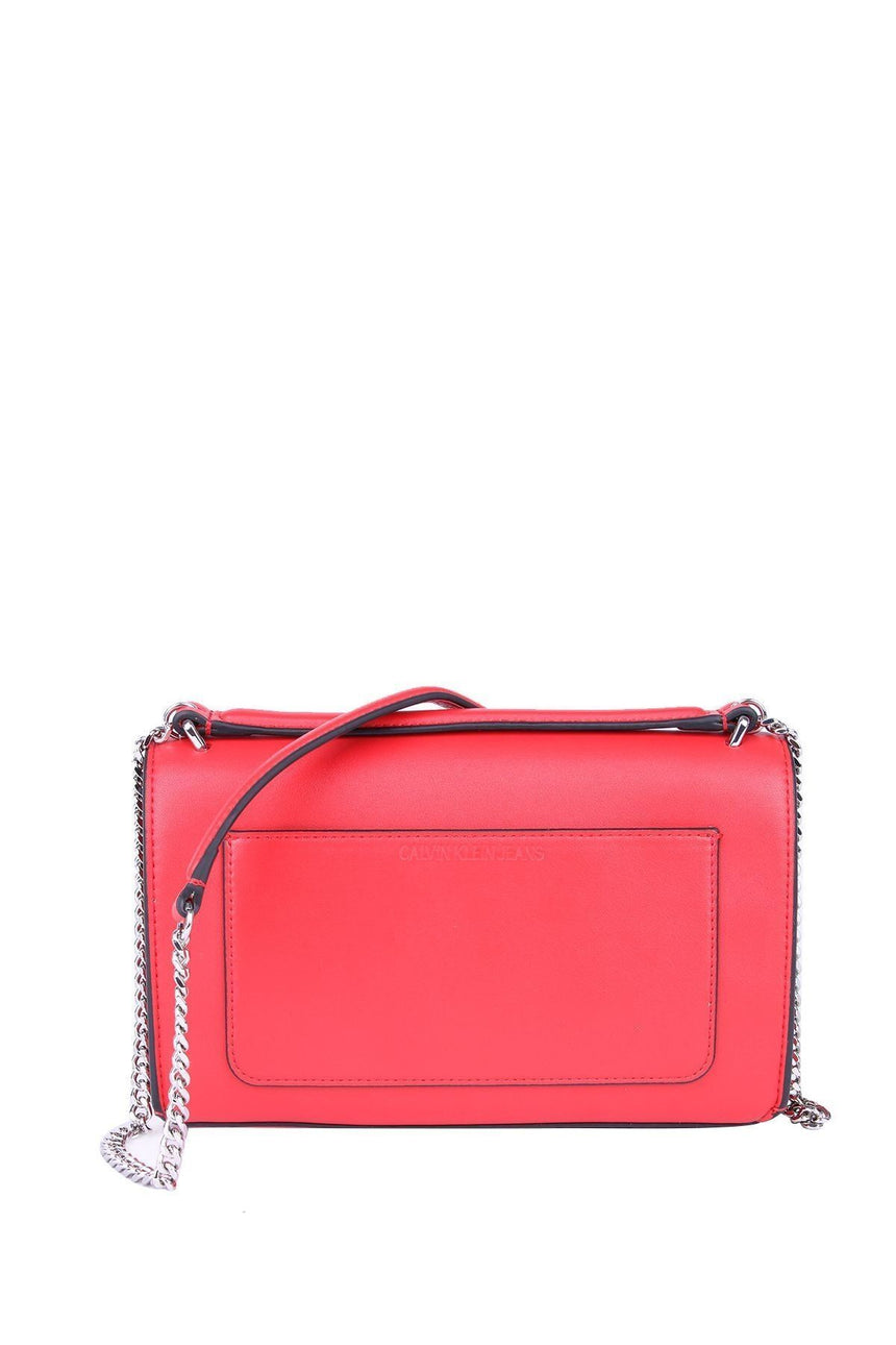 Calvin Klein Sculpted Monogram E/W Flap Çapraz Askılı Kadın Çantası Barbados Cherry