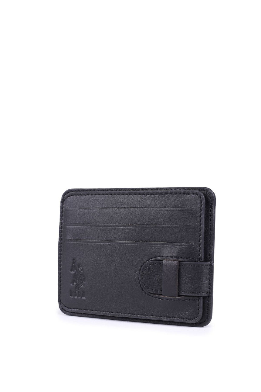 U.s Polo Assn Metal Logo Baskılı Erkek Kartlık Siyah