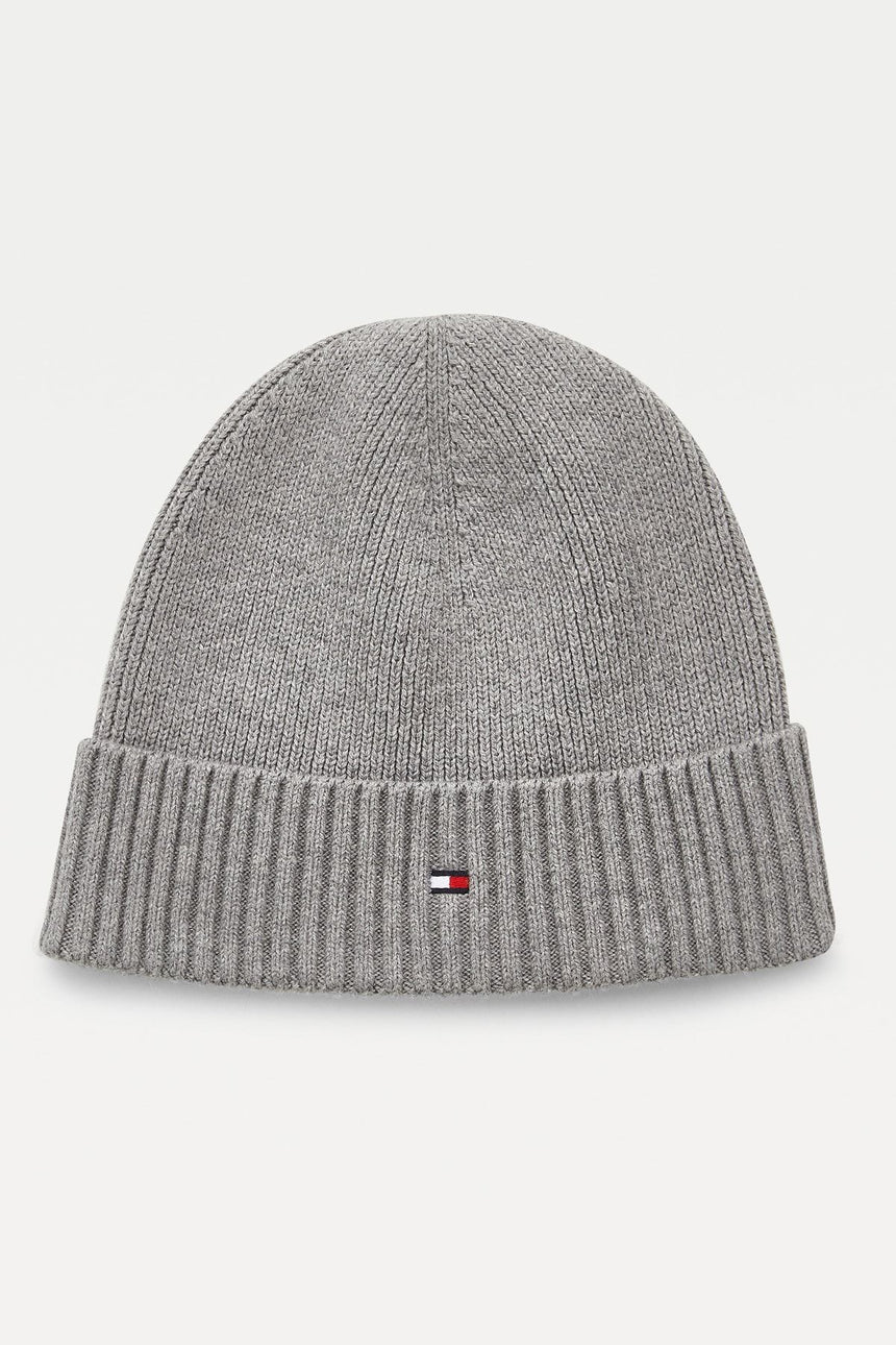 Tommy Hilfiger Pima Cotton Beanie Erkek Bere Grey