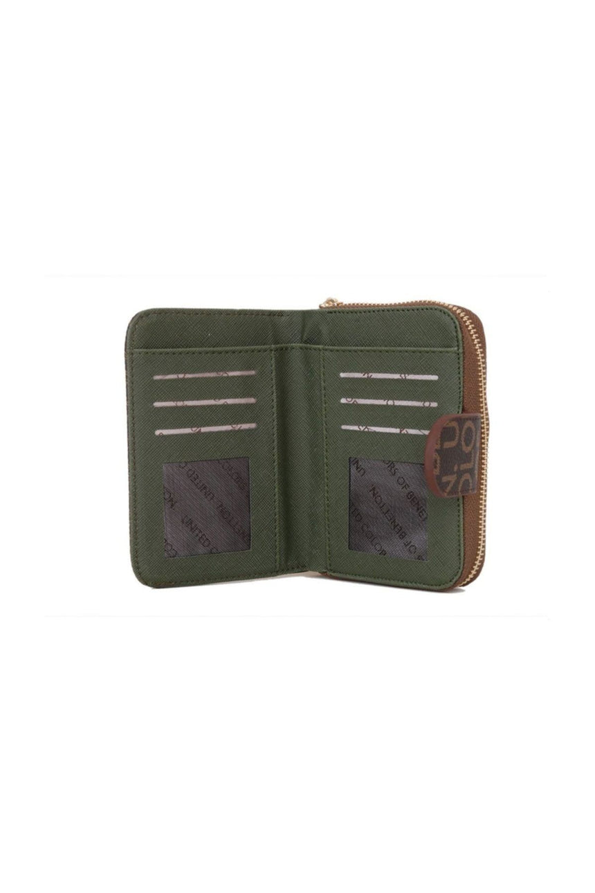 Benetton Logo Baskılı Small Kadın Cüzdanı Platin