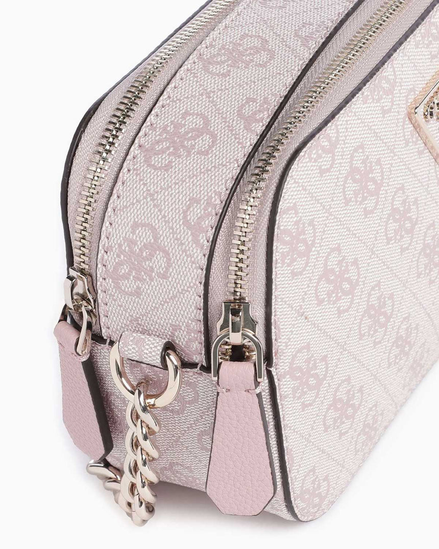 Guess Noelle Crossbody Zincir Detaylı Çapraz Askılı Çanta Orchid Logo