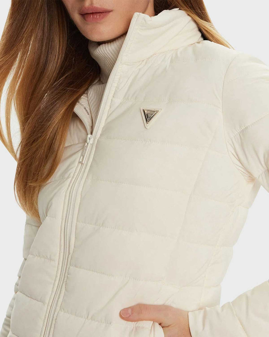 Guess Solid Kadın Aktif Şişme Mont Dove White