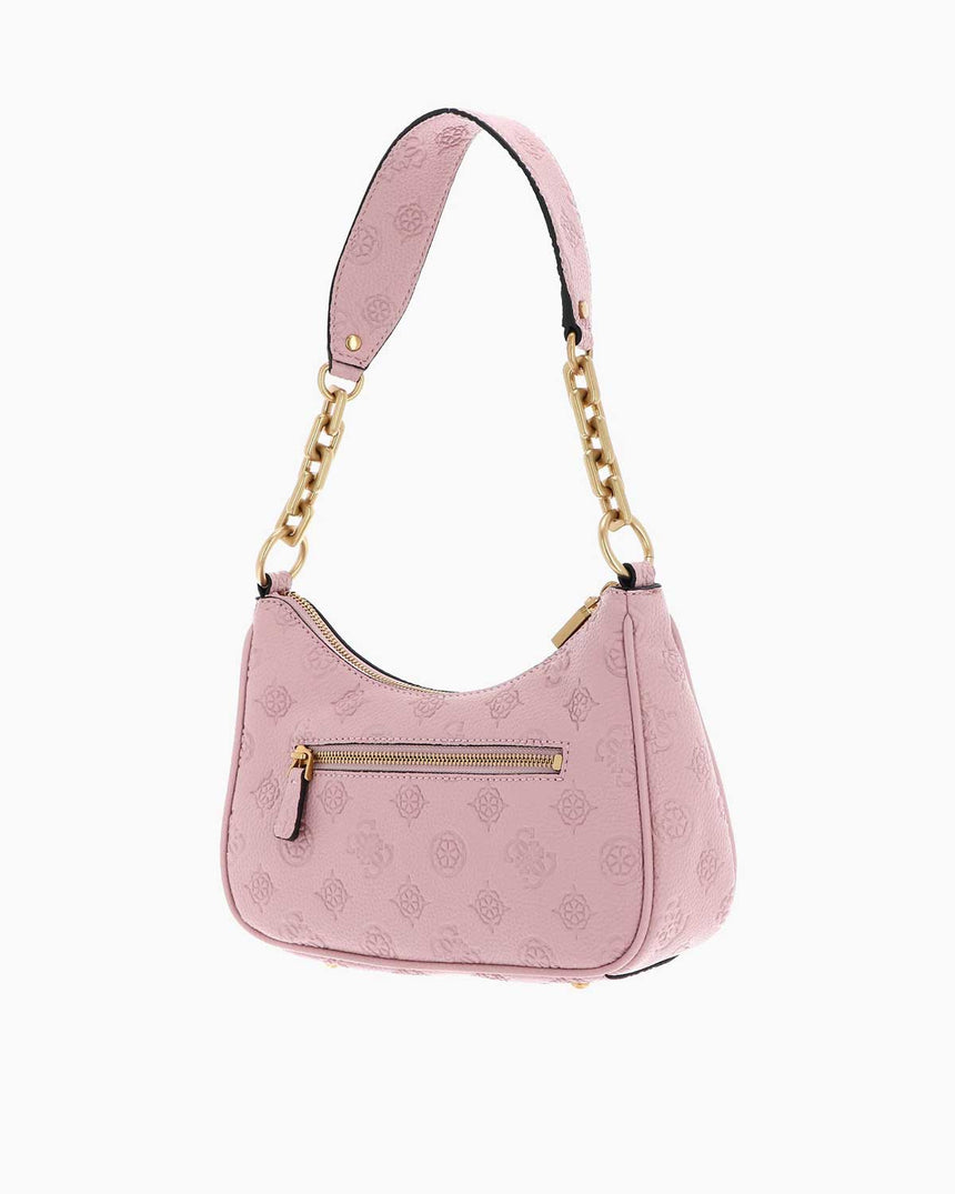 Guess Izzy Peony Zincir Detaylı Omuz Çantası Apricot Rose Logo