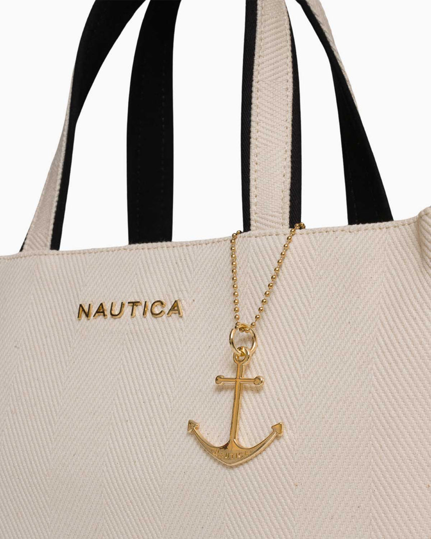 Nautica Ladies Logolu Çapraz Askılı Çanta Bej - Siyah