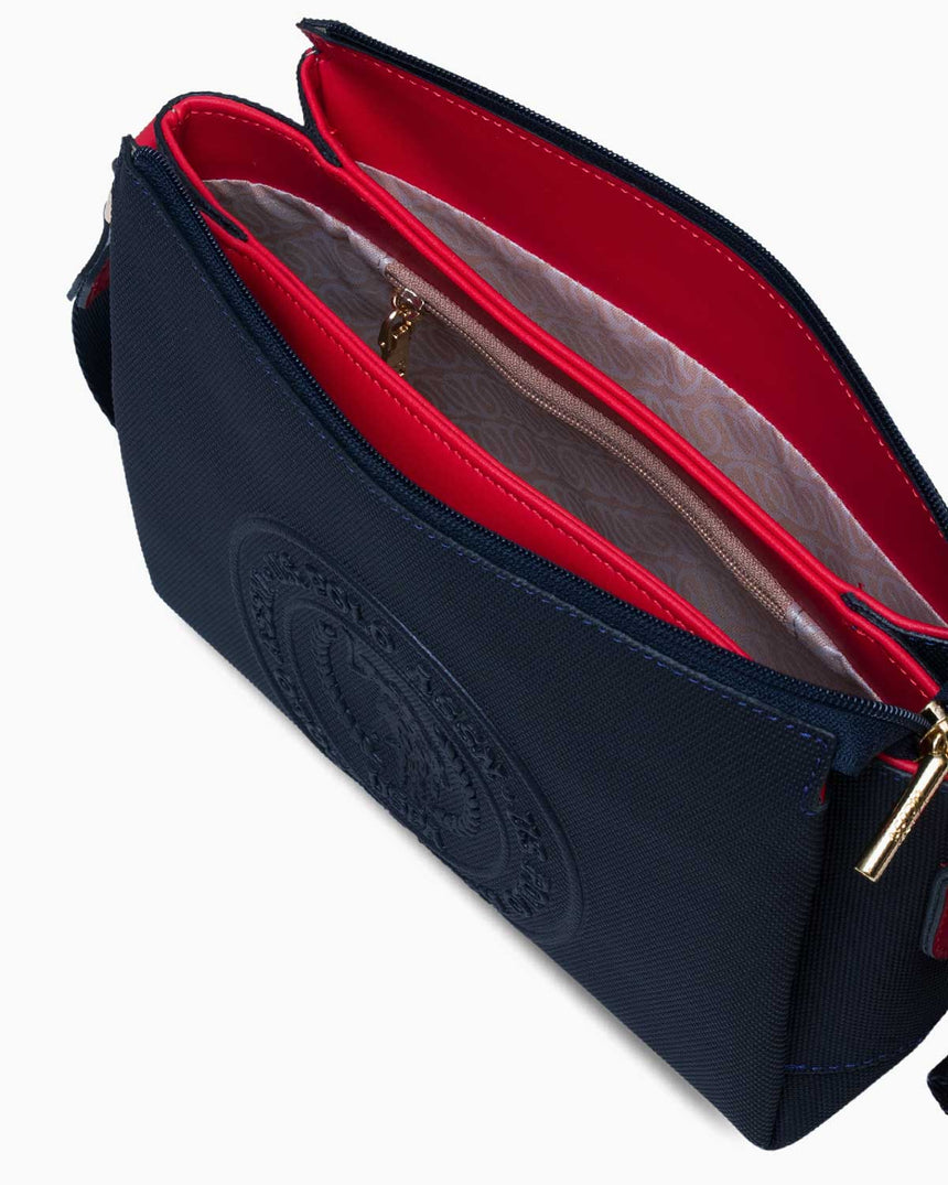 Us Polo Assn Logolu Çapraz Askılı Çanta Lacivert - Kırmızı