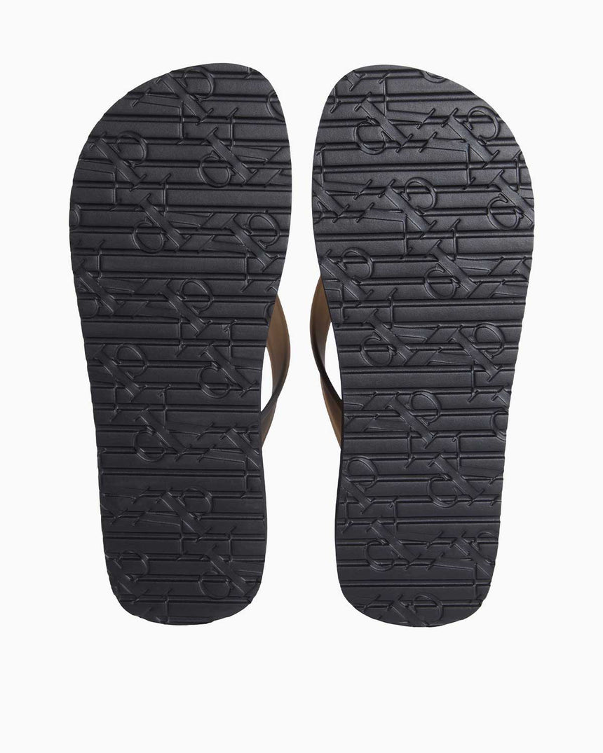Calvin Klein Beach Flatform Flip Flops Terlik Black/Bright White