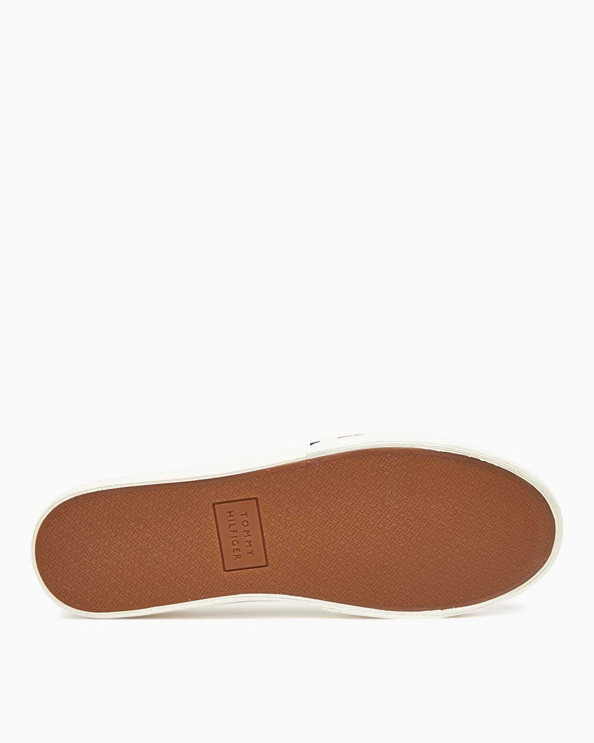 Tommy Hilfiger Güçlendirilmiş Kanvas Erkek Sneaker Newsprint
