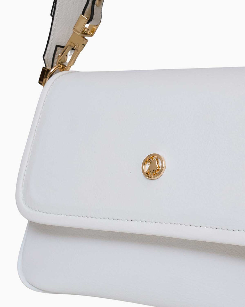 Us Polo Assn Logolu Omuz Çantası Beyaz