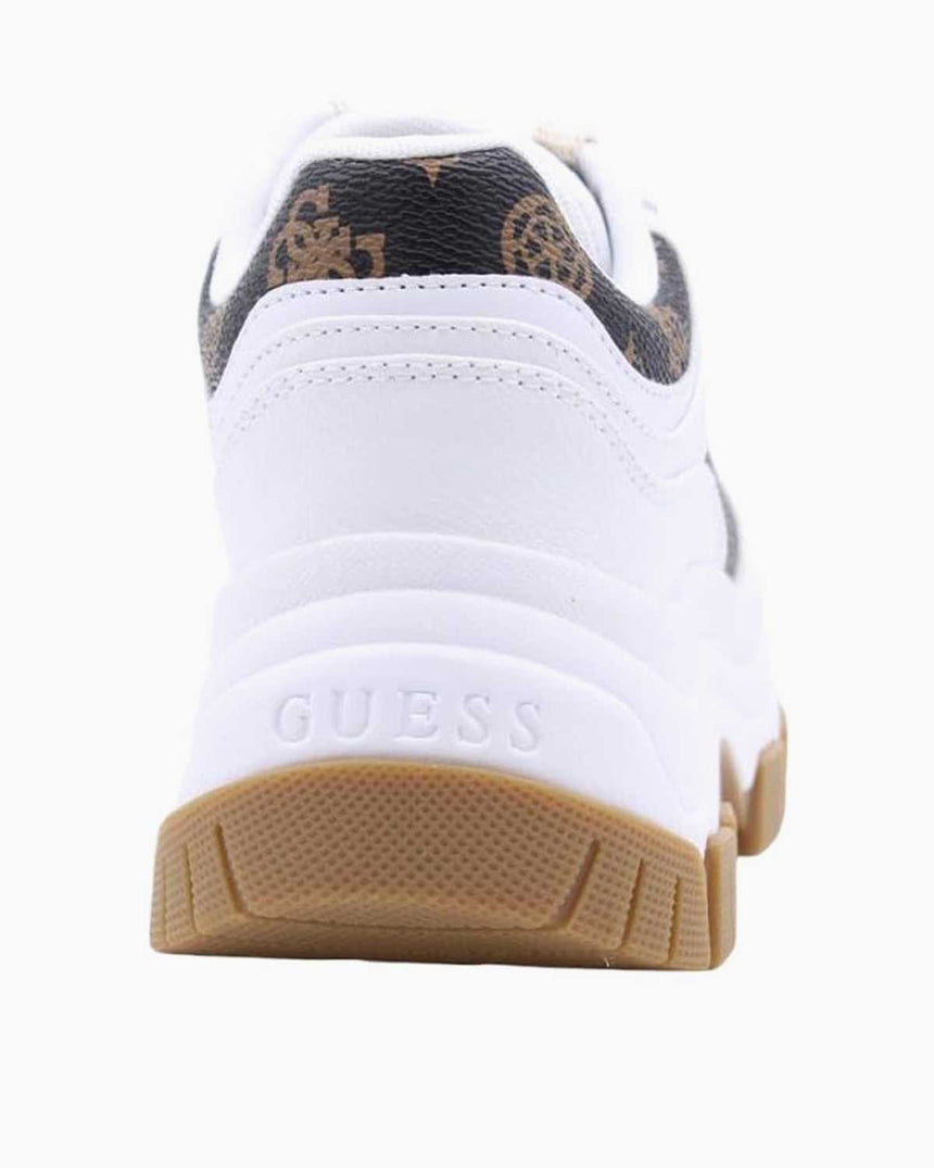Guess Logolu Kalın Tabanlı Sneaker White Brown