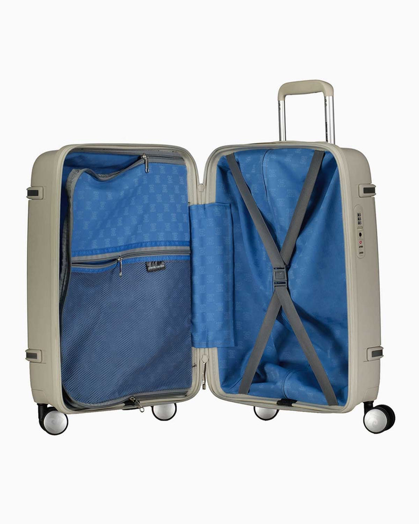 Pierre Cardin Logolu Kabin Boy Sert Valiz Gri