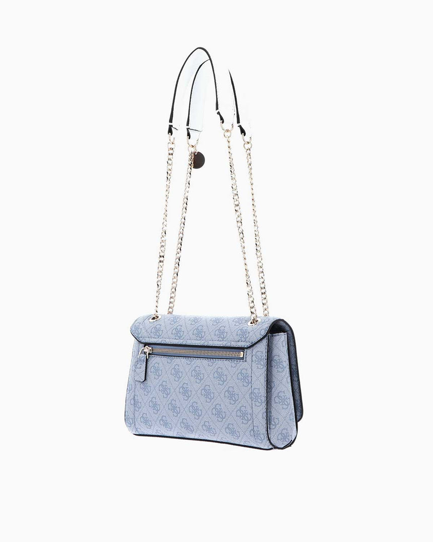 Guess Noelle Convertible Satchel Çapraz Askılı Çanta Light Blue Logo