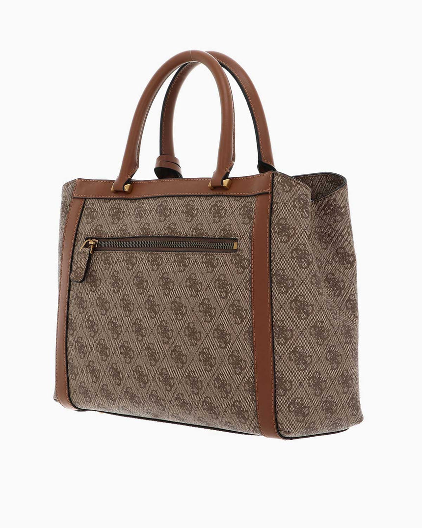 Guess Triple Logolu El Çantası Latte Logo