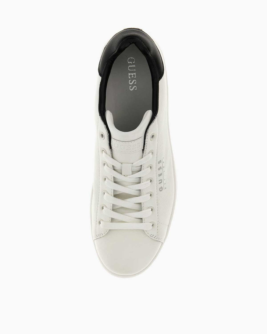 Guess Nola Bağcıklı Deri Sneaker Off White Black