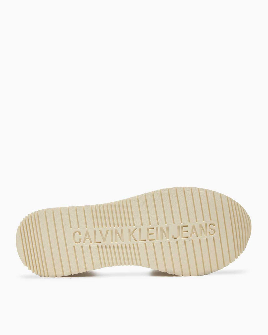 Calvin Klein Retro Runner Low Lace Up Sneakers Bright White/Creamy White
