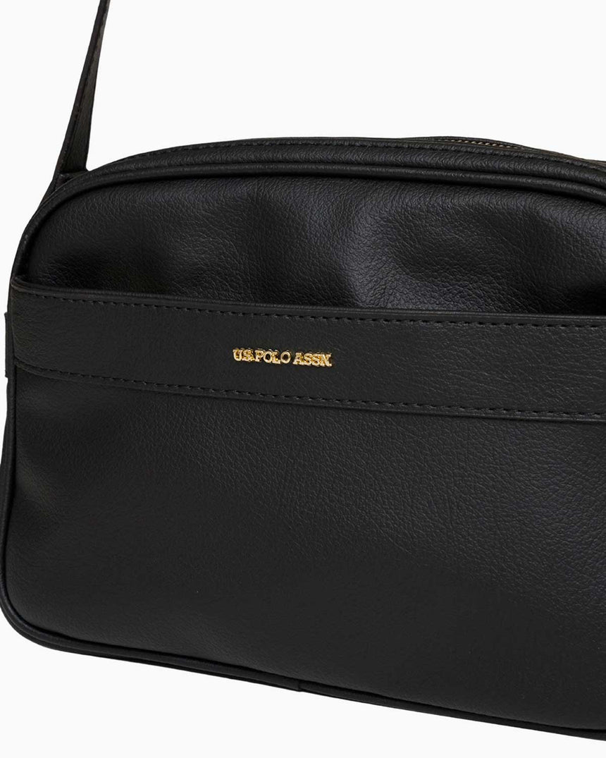 Us Polo Assn Logo Detaylı Çapraz Askılı Çanta Siyah