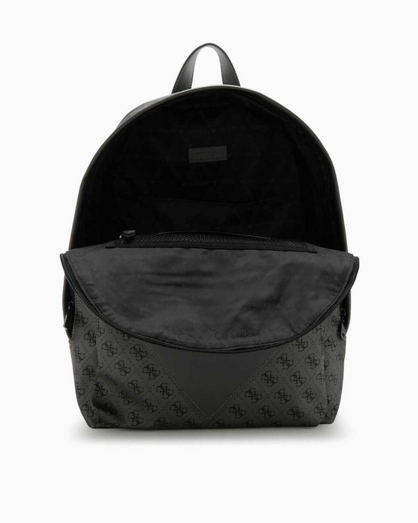 Guess Milano Monogram Baskılı Sırt Çantası Gunmetal