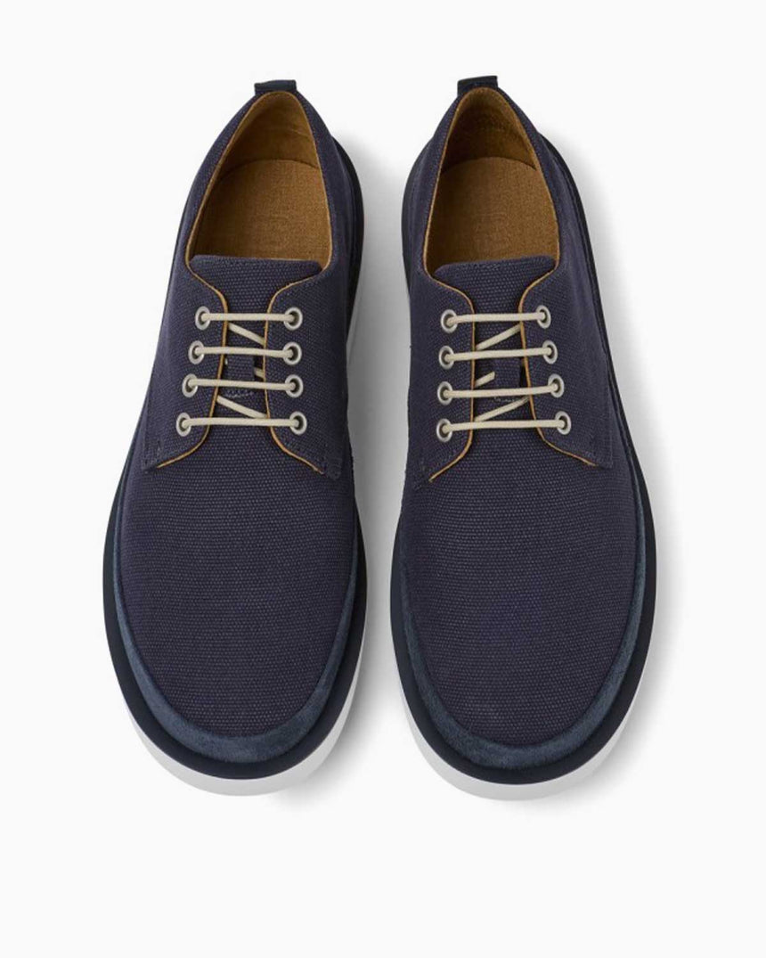 Camper Hakiki Deri Wagon Erkek Blucher Ayakkabı Lacivert