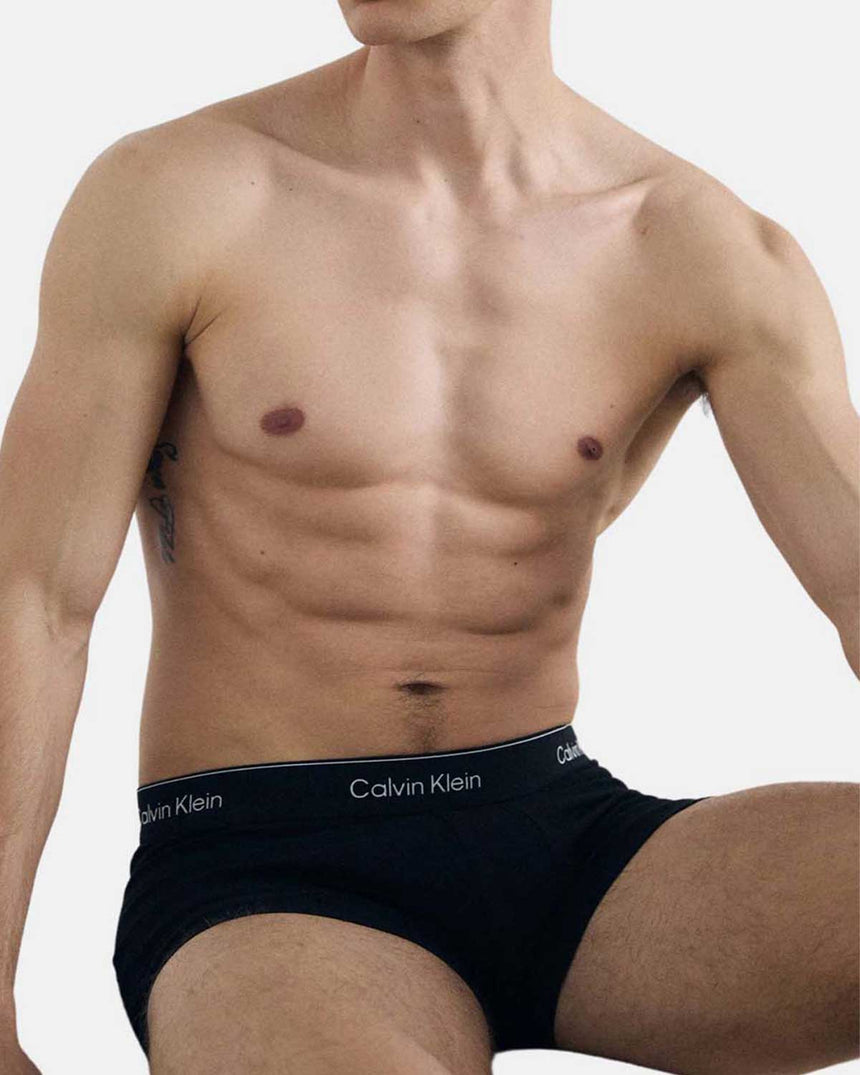 Calvin Klein Trunk 3P Underwear Bottoms Boxer Black W/ Dtm Wb