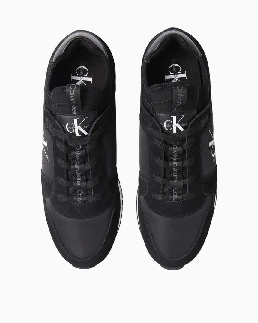 Calvin Klein Runner Sock Lace Up Sneakers Black/Bright White