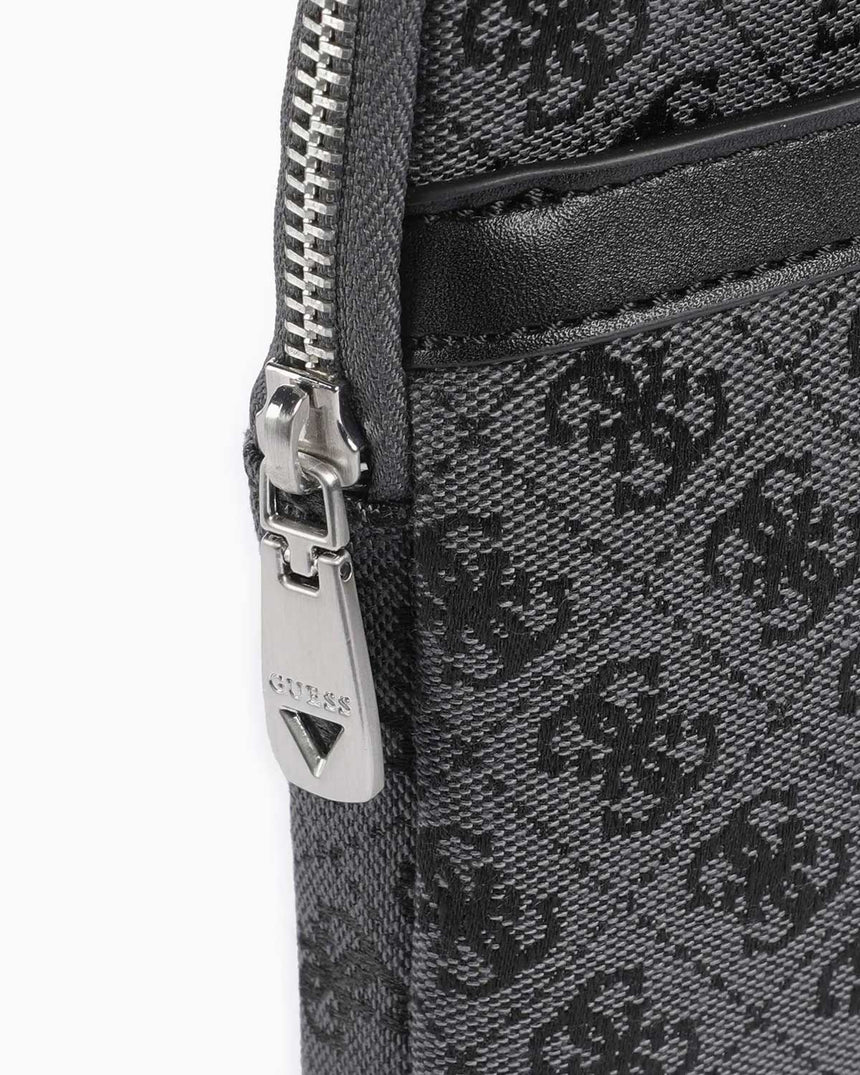 Guess Milano Monogram Çapraz Askılı Çanta Coal Black