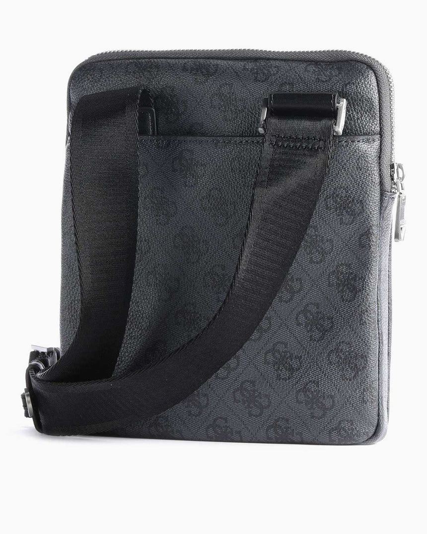 Guess Torino Monogram Logolu Çapraz Askılı Çanta Black