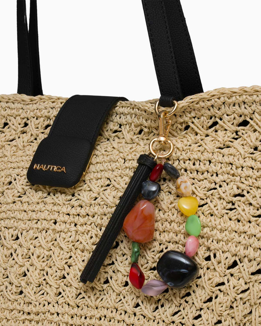 Nautica Taş Detaylı Kadın Plaj Çantası Açık Bej